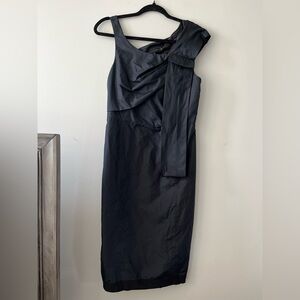 Marc By Marc Jacob Deep Navy Silk Asymmetrical Dress size 8